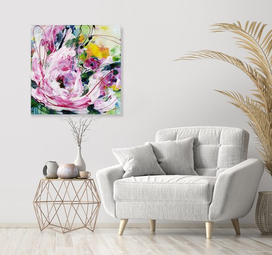 Morning Bloom - Floral Painting by Kathy Morton Stanion