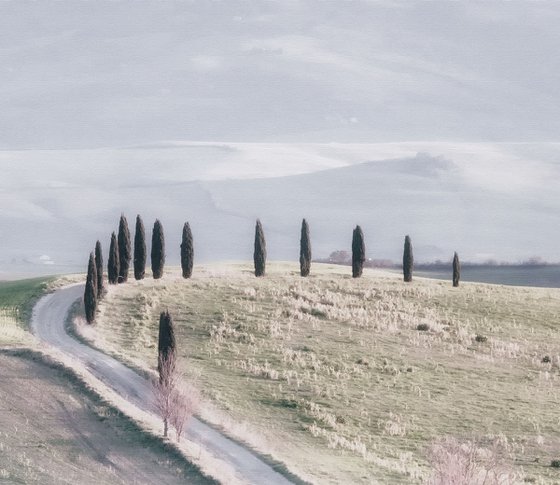 Idyllic Tuscan road from the Gladiator movie (studio 2)