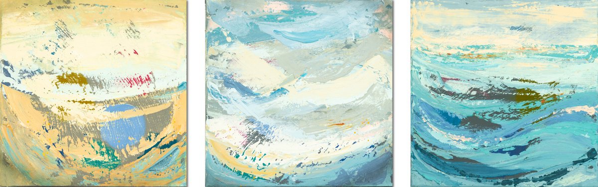 3 Emotional Seascapes By Susana Sancho Beltran, 67 X 20, Artwork For Sale On Artfinder