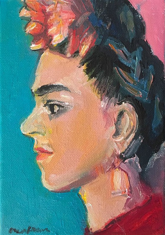 Frida in profile