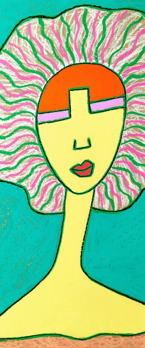 Attempt to PopArt Modigliani's portrait by Ann Zhuleva