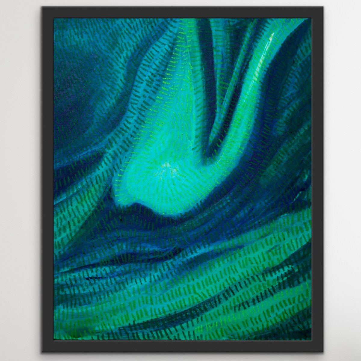 Abstract Landscape Painting By Ketki Fadnis, 16 X 20", Aurora, Original Artwork