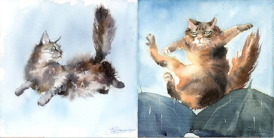 Midair Mischief - Diptych