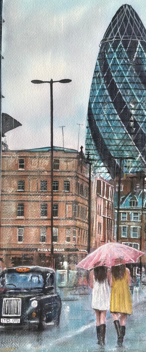Sunshine and Rain, London city scene by Darren Carey