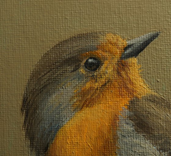 Robin Painting Bird Artwork