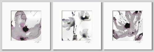 Organic Impressions Collection 17 - 3 Floral Paintings by Kathy Morton Stanion