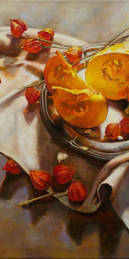 Still life with physalis. by Anna Bessonova (Kotelnik)