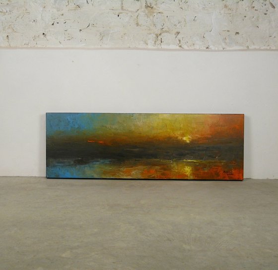 Forbidden Shore  (Panoramic Seascape, 120x40cm)