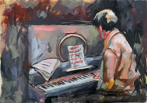 Pianist.  musician, piano. by Vita Schagen