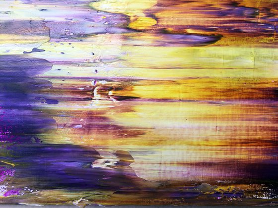 "Sunset In Purple" - Original PMS Oil Painting On Canvas - 20 x 16 inches