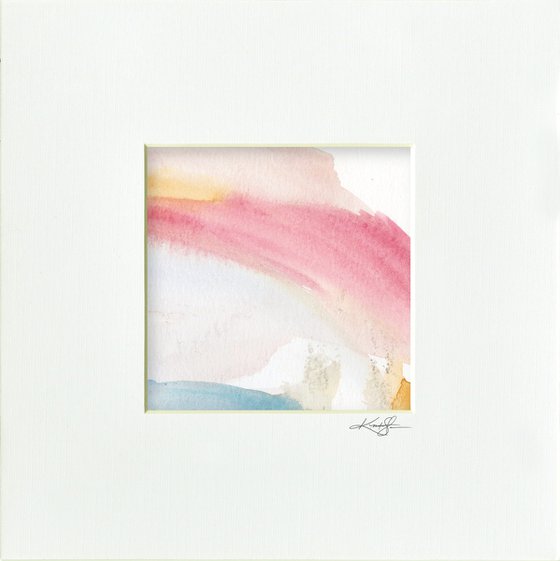 Soft Whispers Collection - Set of 6 Abstract Paintings in Mats by Kathy Morton Stanion