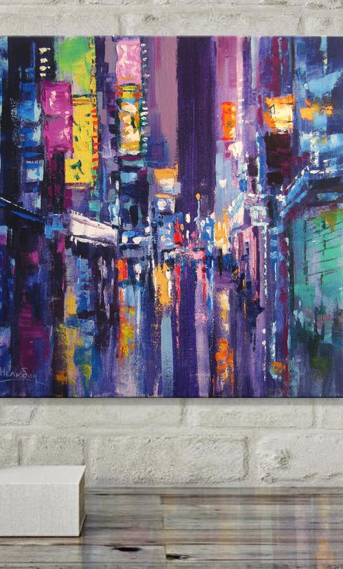 Music night city by Aleksandr Neliubin