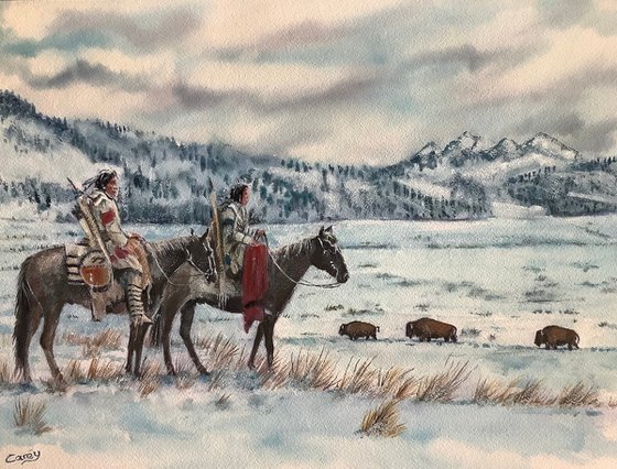 Winter Buffalo hunt