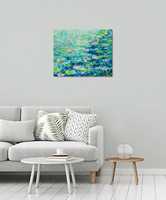 Water Lilies Pond Painting