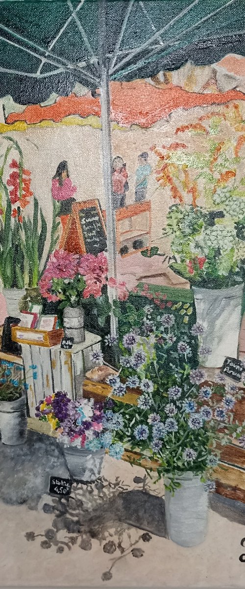 Flowers in the market by Isabelle Lucas