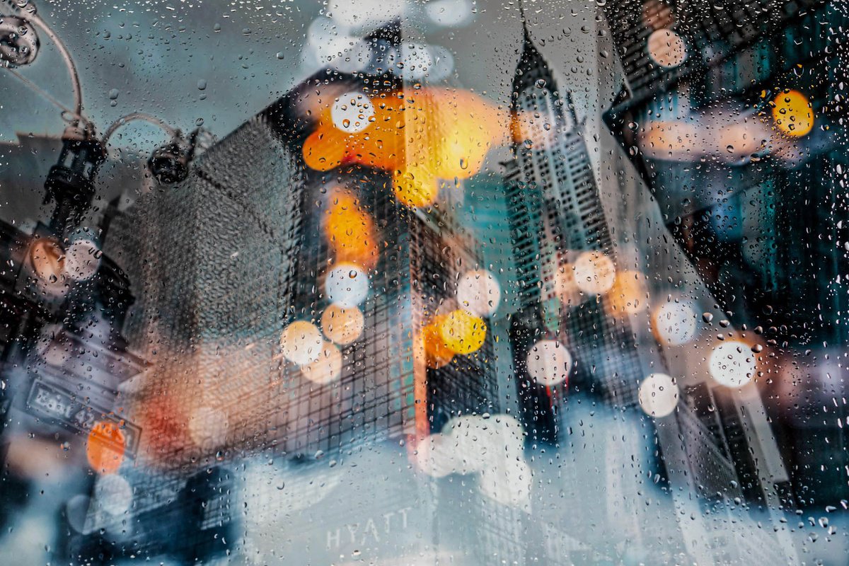 Abstract Cityscapes Photograph By Sven Pfrommer, 47 X 31", Rainy Days In New York Ii, Original Artwork