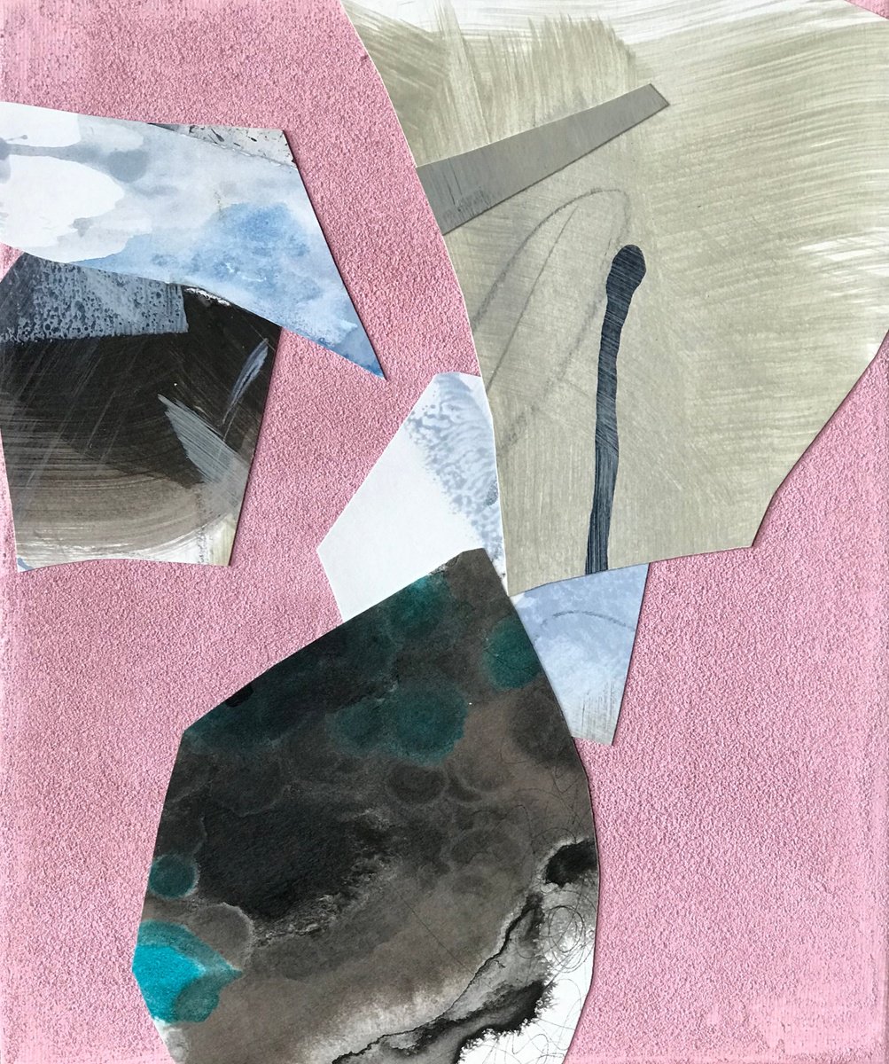 Organic Abstract Acrylic Painting By Kris Haas, 8 X 10", Pink Persuasion #2, Original Artwork