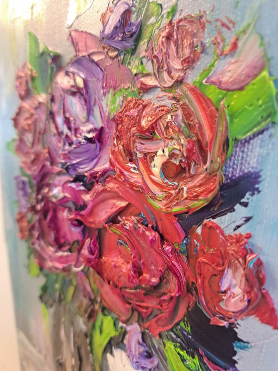 Rose in a vase still life