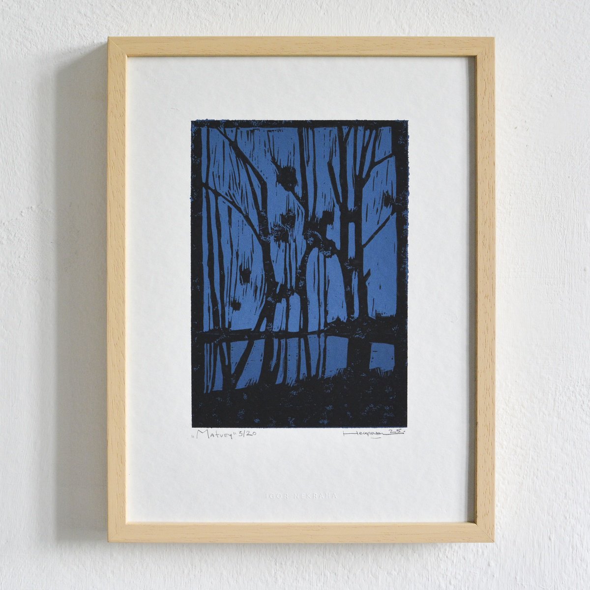 Impressionistic Landscape Linocut By Igor Nekraha, 10 X 14, Matvey 3/20, Original Artwork