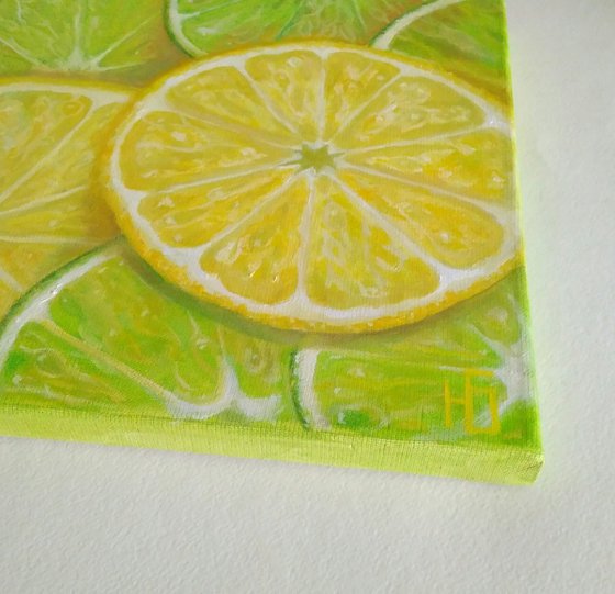 Lemon and lime slices