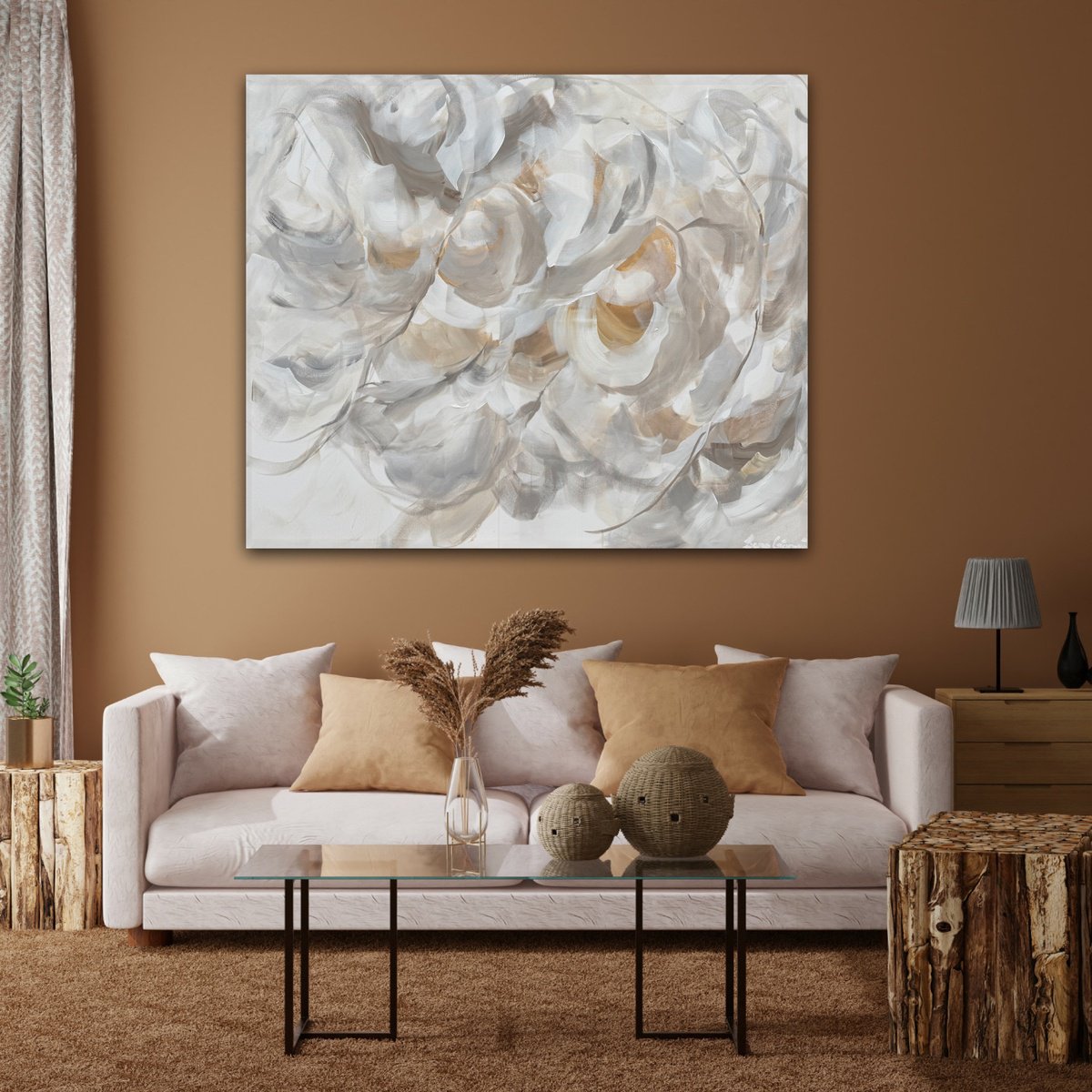 Abstract Acrylic Painting By Ivana Gigovic, 47 X 39, Feels Like Spring No 108, Original Artwork