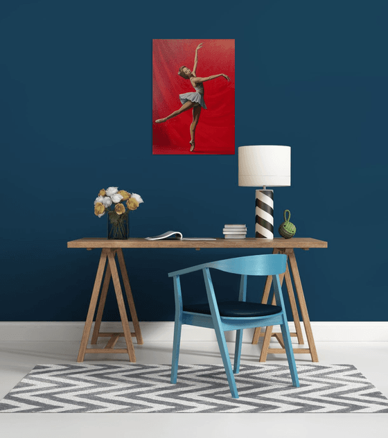 Ballerina-4 (70x50cm, oil/canvas, ready to hang)