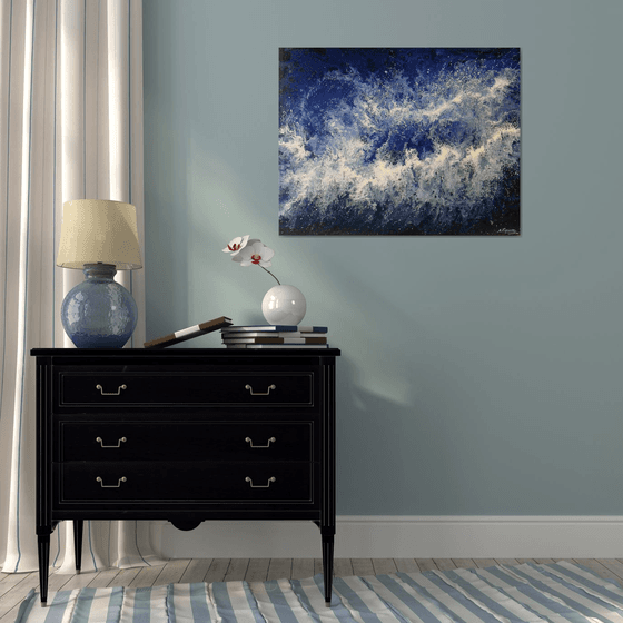 Seascape Painting "Sea Lace" 70 x 90 cm