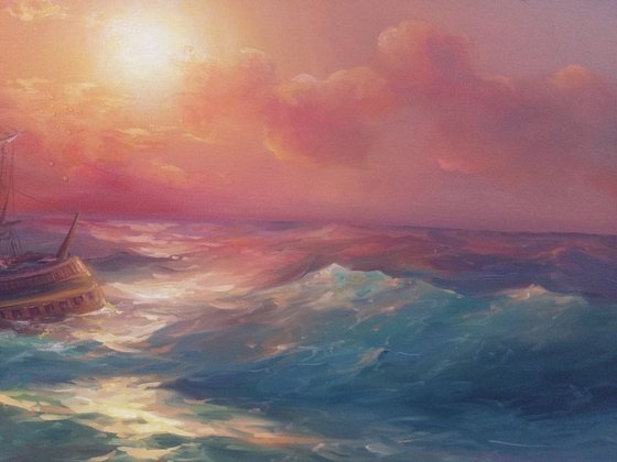 Seascape(120x80cm, oil painting)