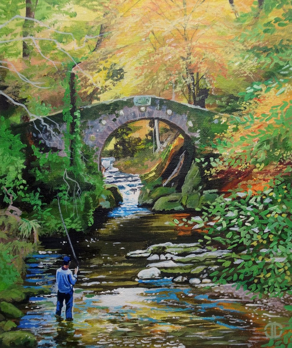 Trout Fishing On The  Shimna by Joseph Lynch