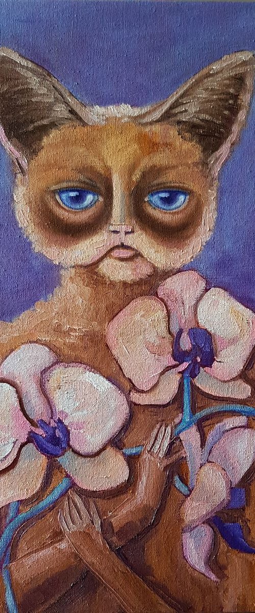 She and orchid by Mary Voloshyna