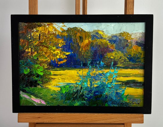 Autumn Evening River Bank