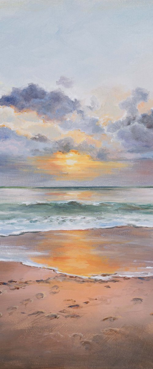 Quiet beach at dawn by Lucia Verdejo