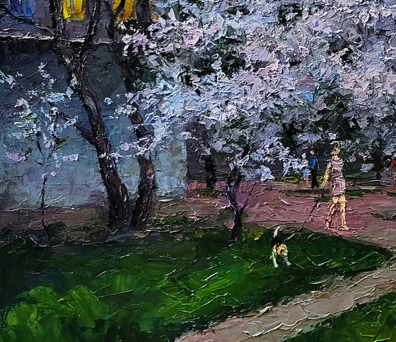 Evening Courtyard in the City