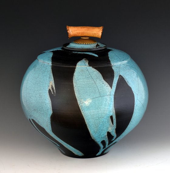 Raku Vessel Urn 228