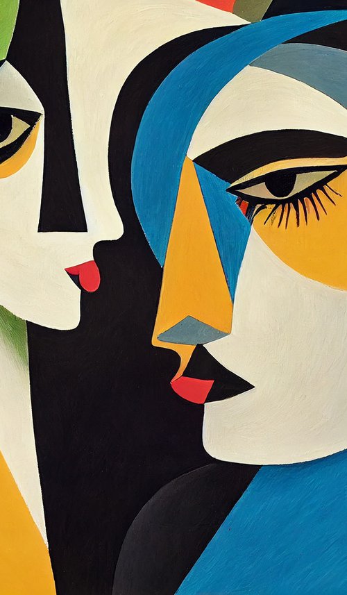 Gossip (inspired by Picasso) by Kosta Morr