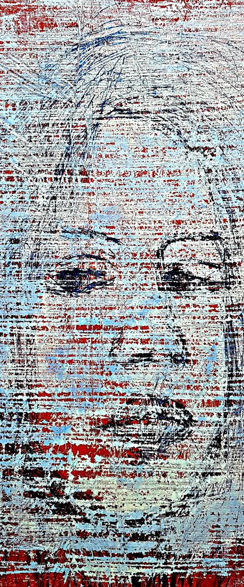 Sarah (n.282) - 60 x 80 x 2,50 cm - ready to hang - acrylic painting on stretched canvas by Alessio Mazzarulli
