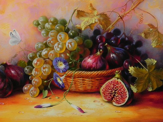 "Fruits" Oil on canvas Original art Kitchen decor