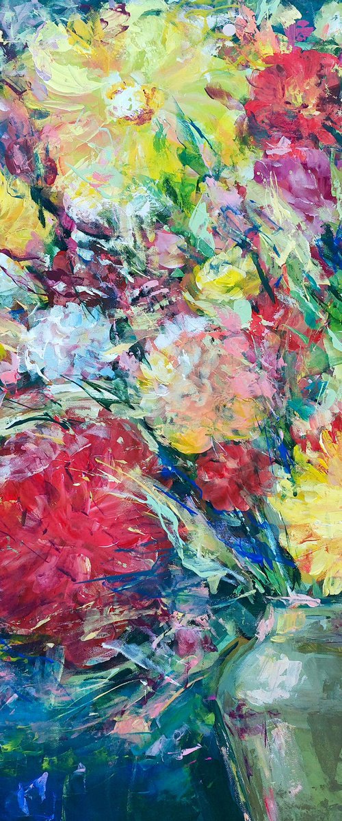 Flowers in vase 3 by Katia Solodka