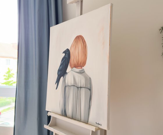 Woman with the Raven