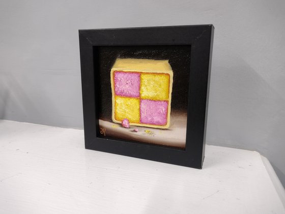 Little Battenberg cake still life