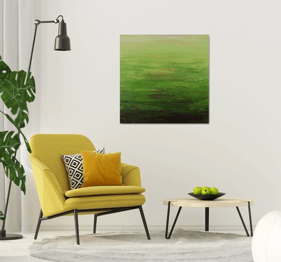 Green Field - Modern Abstract Expressionist Painting