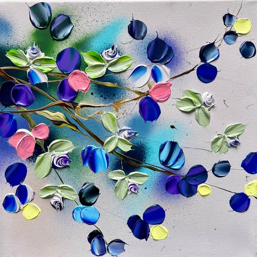 “Happy Morning” small floral art by Anastassia Skopp