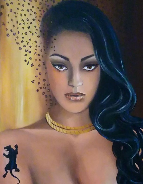 Tattoo - portrait - woman - original painting