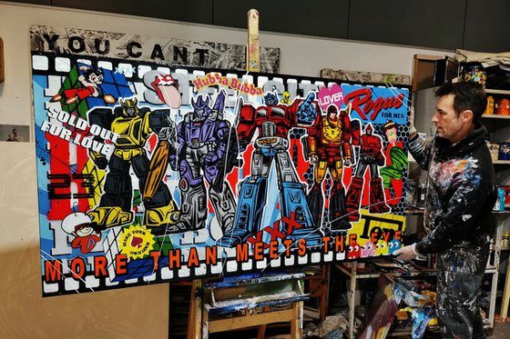 Transforming 190cm x 100cm Huge Texture Urban Pop Art