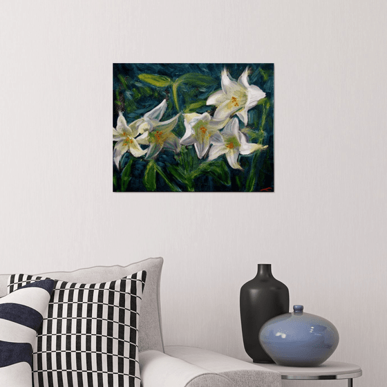 White lilies
