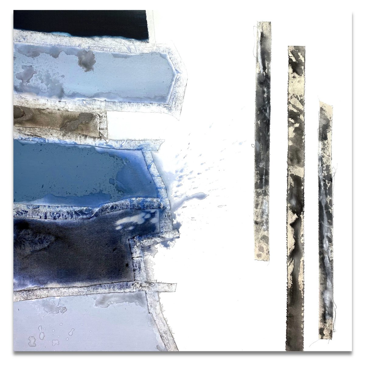 Abstract Painting By Cristina Dalla Valentina, 31 X 31, Unfolding /5, Original Artwork