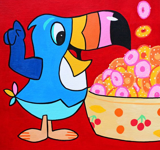 Froot Loops Cereal Painting