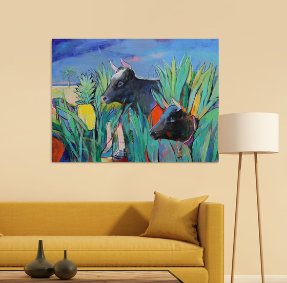 Cows Looking for Pineapples