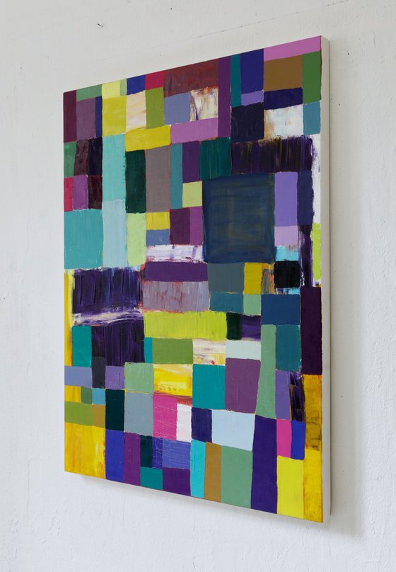 Squares / Yellow Purple