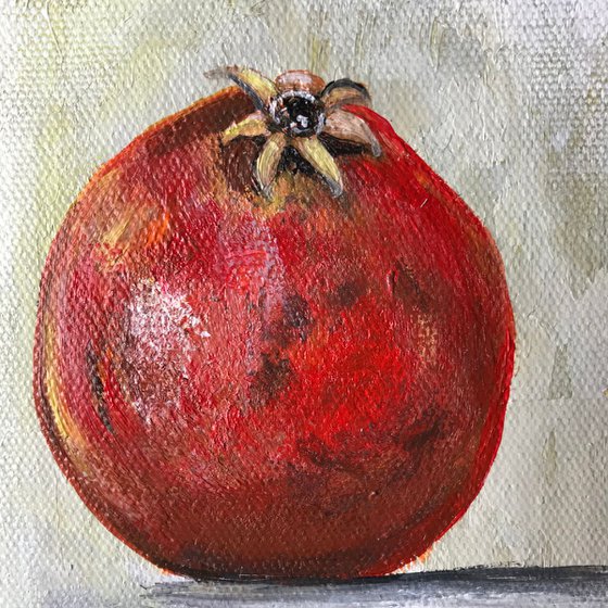 Pomegranate  !! Small Painting !! Gift Art !!